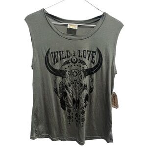 Dirtee Laundry Wild Love Sleeveless Tee, New with Tags
